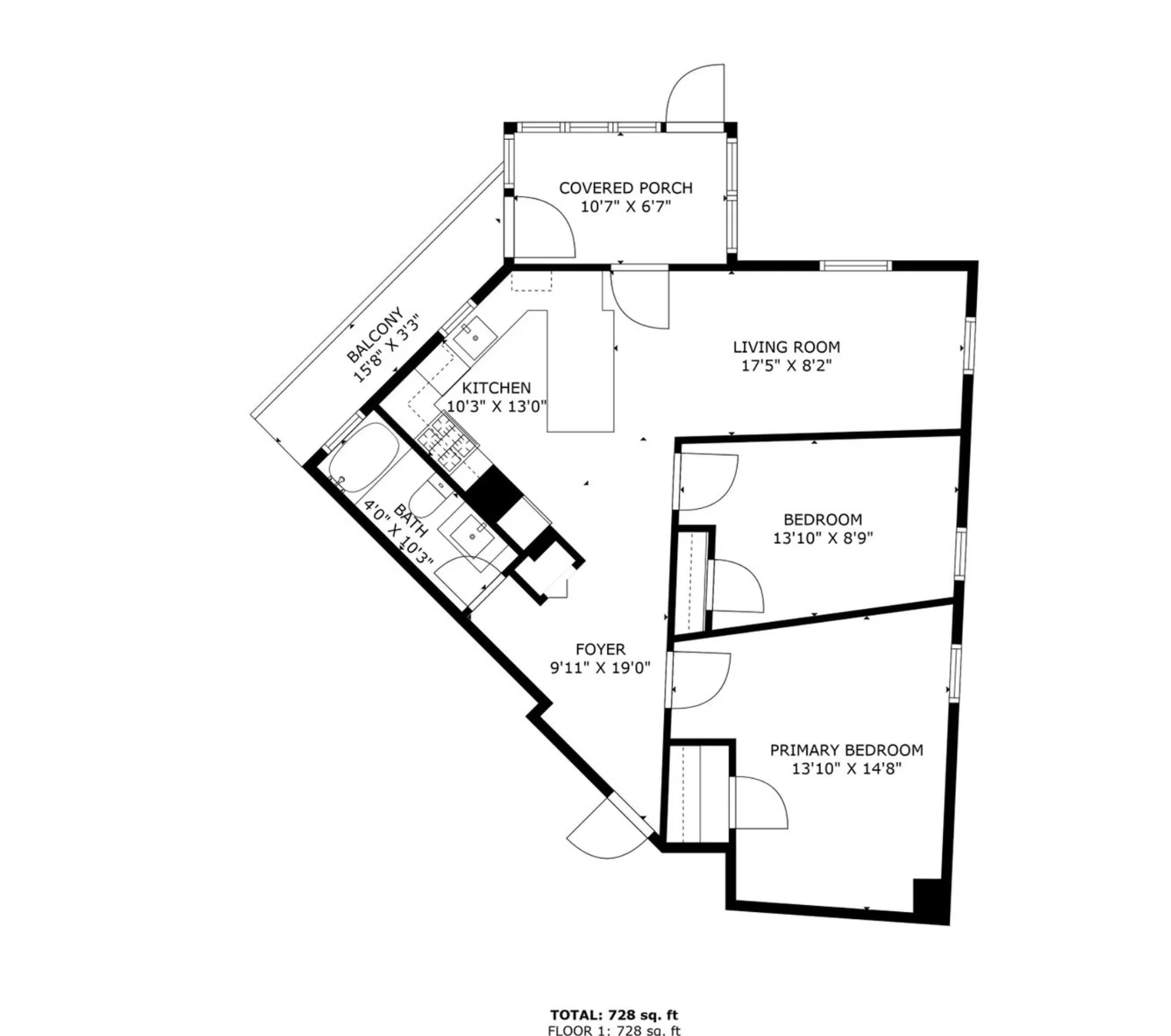 Design-build floor plan drawing for interior renovation